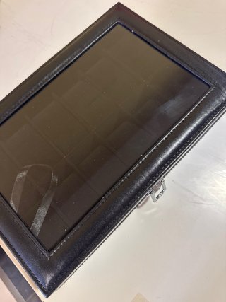 Caja Uten para 12 Relojes con Tapa de Vidrio