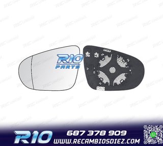 CRISTAL ESPEJO BASE IZQUIERDO VOLKSWAGEN VW GOLF VI 08-12