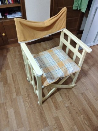 Sillas director tela y madera