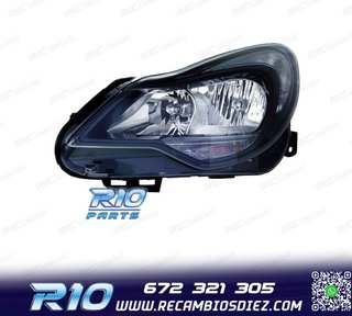 FARO IZQ PARA OPEL CORSA D 11-14 FONDO NEGRO