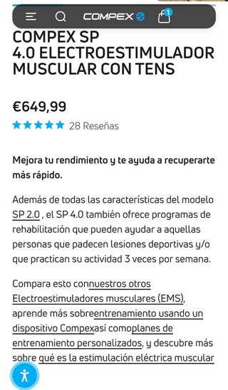 Compex SP 4.0 Electroestimulador