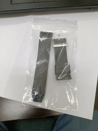 Correa de reloj 24mm negra con hebilla