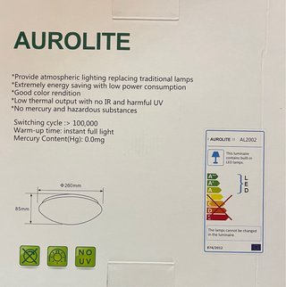 Lámpara Techo LED AUROLITE 950lm 12W