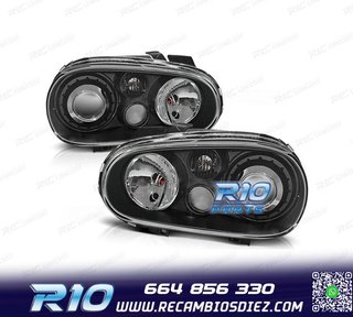 FAROS VOLKSWAGEN VW GOLF 4 LOOK R32 FONDO NEGRO