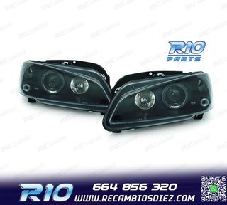 FAROS PEUGEOT 106 OJOS ANGEL FONDO NEGRO H1 96-05