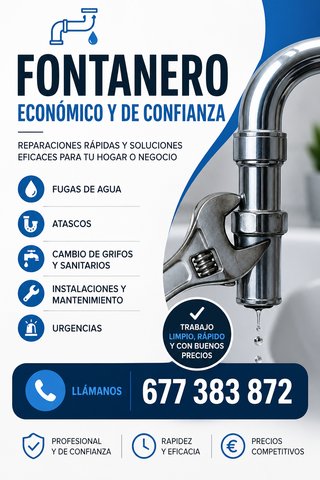 Fontanero: Económico y de Confianza
