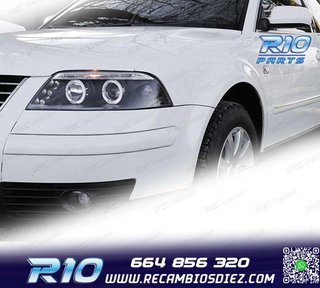 FAROS PARA VOLKSWAGEN VW PASSAT 3BG 00-05 OJOS ANGEL NEGRO