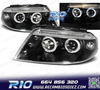 FAROS PARA VOLKSWAGEN VW PASSAT 3BG 00-05 OJOS ANGEL NEGRO