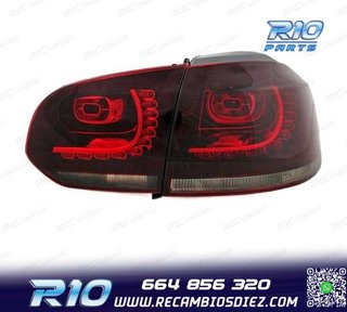 PILOTOS VOLKSWAGEN VW GOLF 6 08-12 LED ROJO AHUMADO