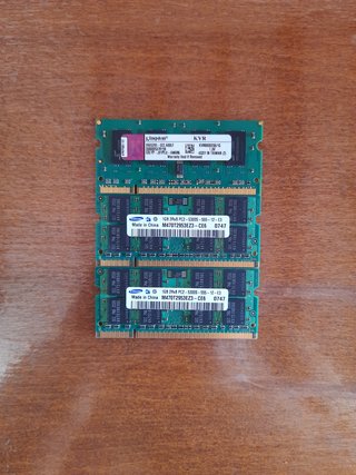 Pack 3 Tarjetas Memoria RAM DDR2 Portátil