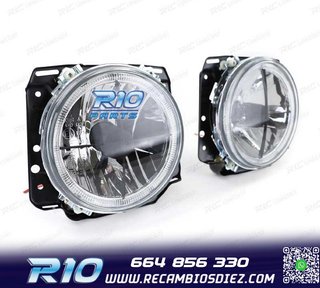 FAROS VOLKSWAGEN VW GOLF MK2 83-91 OJOS ANGEL FONDO CROMO
