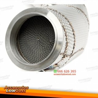 Donwnpipe con protector térmico y catalizador, co