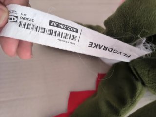 Pupazzo Drago Ikea Peluche Verde