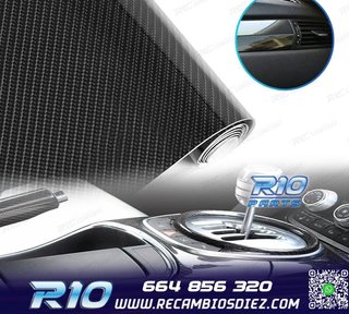 VINILO ADHESIVO CARBONO 5D NEGRO BRILLANTE