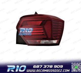 PILOTO DCH VOLKSWAGEN VW POLO 17-21 BLANCO ROJO