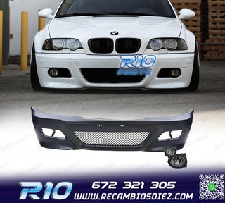 PARAGOLPES DELANTERO BMW E46 99-05 LOOK M3 + NIEBLAS