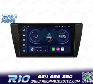 RADIO GPS ANDROID 14 BMW E90 E91 E92 E93 PANTALLA 9" TACTIL