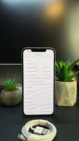 iPhone 14 Plus 128GB • Blanco • 100 Batería