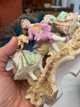 Antigua figura porcelana finales S. XIX