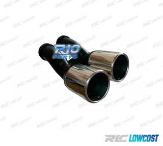 COLA ESCAPE DOBLE REDONDA ACERO INOX SEAT AUDI VOLKSWAGEN VW