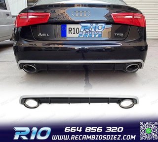 DIFUSOR AUDI A6 4G 11-14 LOOK RS + COLAS DE ESCAPE