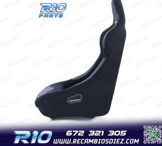 ASIENTO BAQUET UNIVERSAL ALCANTARA NEGRO LOOK POLE POSITION