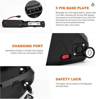 Batería Ebike Litio 48V 15AH
