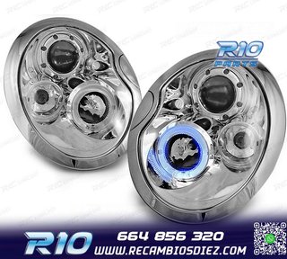 FAROS MINI COOPER 01-04 OJOS ANGEL CROMADOS