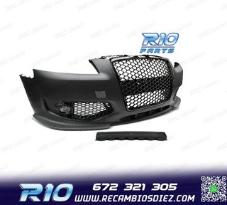 PARAGOLPES DELANTERO AUDI A3 8P 04-08 LOOK RS3 NEGRO