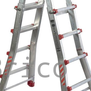 Escalera Telescópica Aluminio 6+6 Pestaña