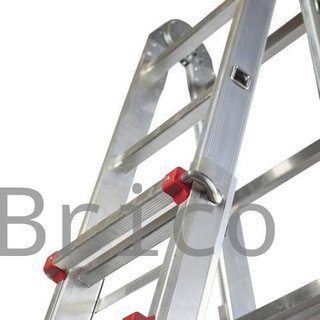 Escalera Telescópica Aluminio 6+6 Pestaña