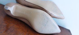 Décolleté Fabrica Veneta Pelle Beige/Blu 36.5