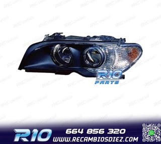 FARO IZQ + INTERMITENTE BMW SERIE 3 E46 COUPÉ FONDO NEGRO
