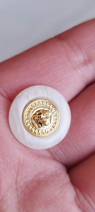 6 Bottoni Versace Vintage Madreperlati 1,8 cm