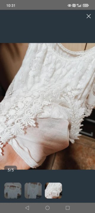 Camisa Ibicenca Ganchillo Blanca Talla Única
