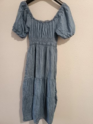 Vestido largo denim suave Renner
