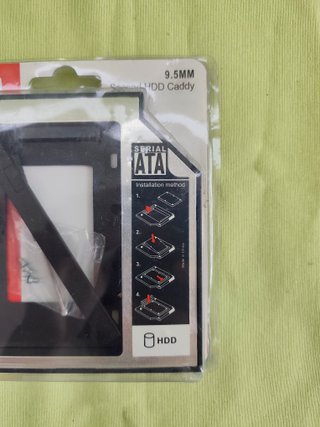 Caddy HDD 9.5mm para segundo disco duro (2.5”)