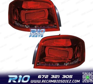 PILOTOS AUDI A3 3P 09-12 BLANCO ROJO