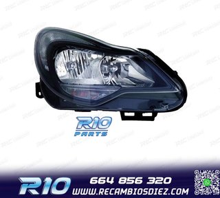 FARO DCH PARA OPEL CORSA D 11-14 FONDO NEGRO