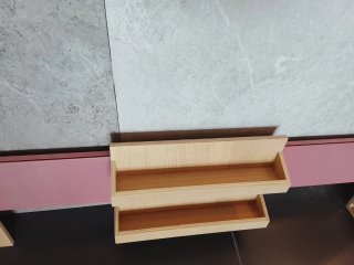 Estantería pared cocina madera y metal