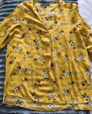 Blusa floral amarilla Primark Talla 38