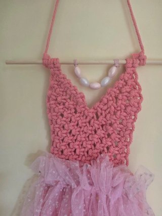 Decorazione macramè arazzo Boho  vestito bambina