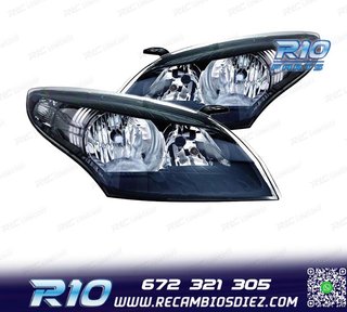 FAROS PARA RENAULT MEGANE III 12-14 FONDO NEGRO