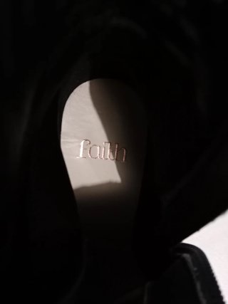 Botines Faith Negros Tacón Cordones