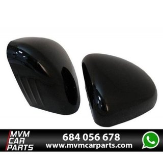Carcasas de espejo retrovisor en Negro Brillo para