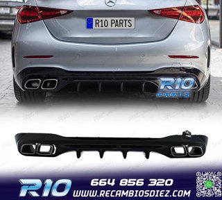 DIFUSOR MERCEDES W206 AMG 21- LOOK C63 + COLAS ESCAPE CROMO