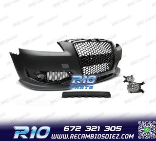 PARAGOLPES DELANTERO AUDI A3 8P 04-08 LOOK RS3 NEGRO + NIEBL