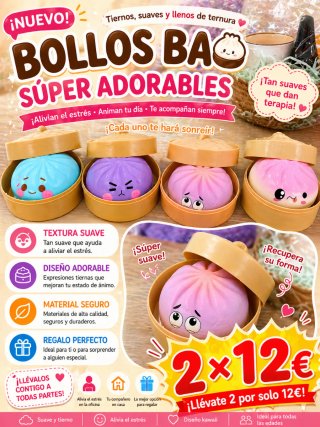 Bollos Bao Súper Adorables Squishy