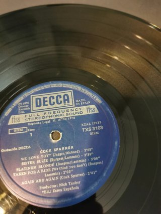 LP Cock Sparrer Punk Rock Decca TXS 3103