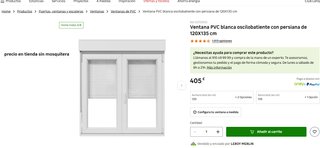 Ventana PVC Blanca con Persiana y mosquitera